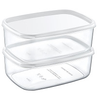 Набір із 2 прозорих контейнерів для зберігання Akay (2x2900ml) AK 536